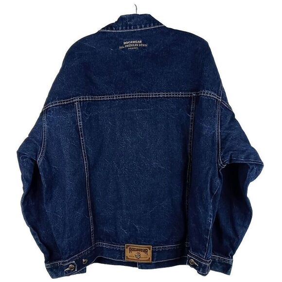 Rocawear Denim  Dungaree Jacket Men's Sz XL Y2K Vintage Great Preowned Condition - Picture 7 of 16